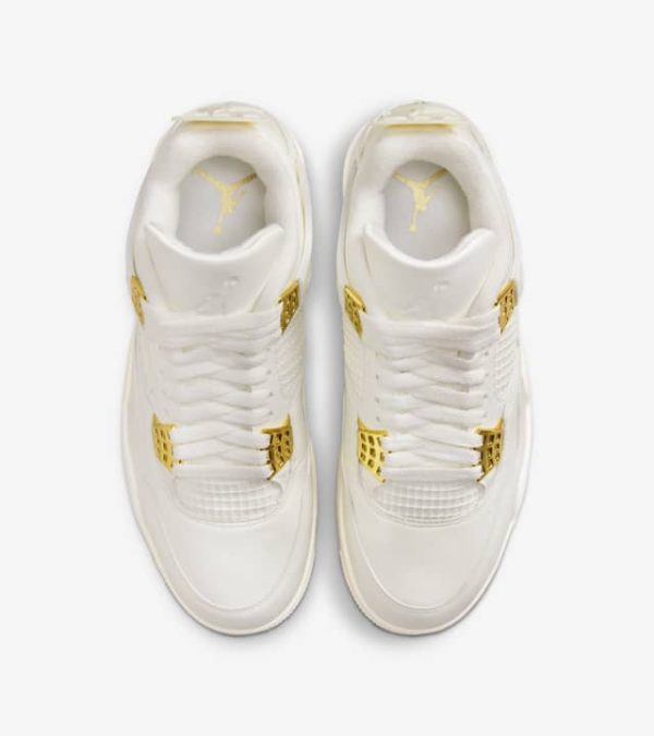 Women's Air Jordan 4 White & Gold - Image 4